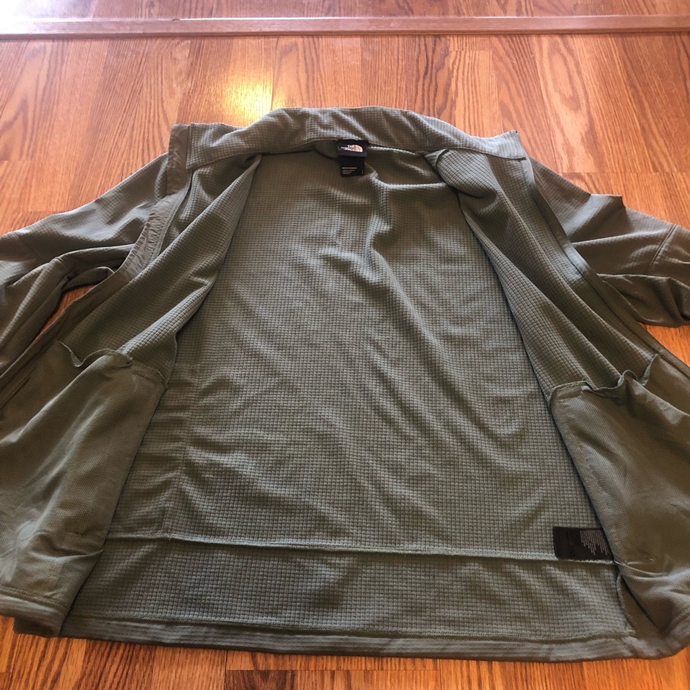 The North Face Men’s Wayroute Full Zip Fleece Jacket Sz Large Agave Green EUC - Picture 11 of 15